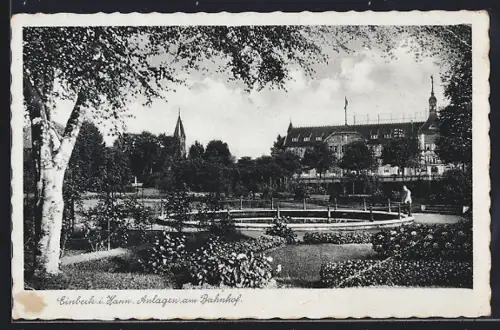 AK Einbeck in Hann., Anlagen am Bahnhof
