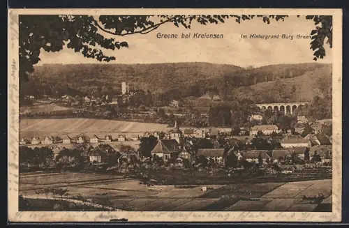 AK Greene bei Kreiensen, Ortsansicht mit Burg