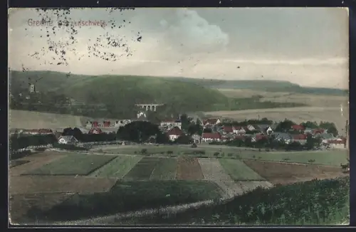 AK Greene b. Brauenschweig, Blick auf den Ort