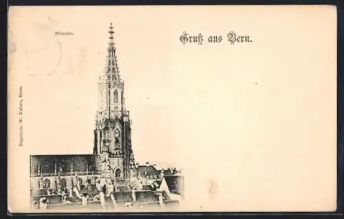 AK Bern, Blick auf das Münster