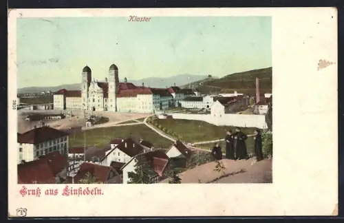 AK Einsiedeln, Blick zum Kloster
