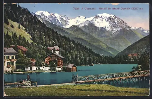 AK Champex, Panorama et le Massif du Grand Combin