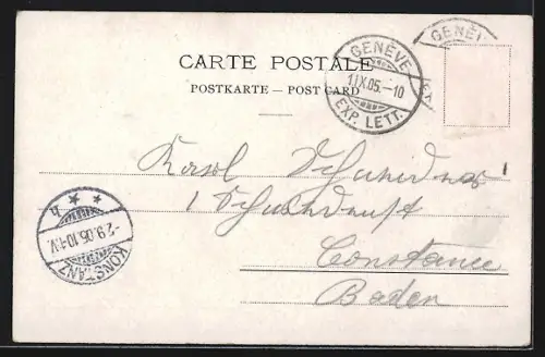 AK Genève, La Rade et le Mont Blanc