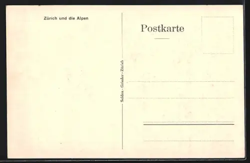 AK Zürich, Seidenstoff-Versand Adolf Grieder & Cie. mit Teilansicht