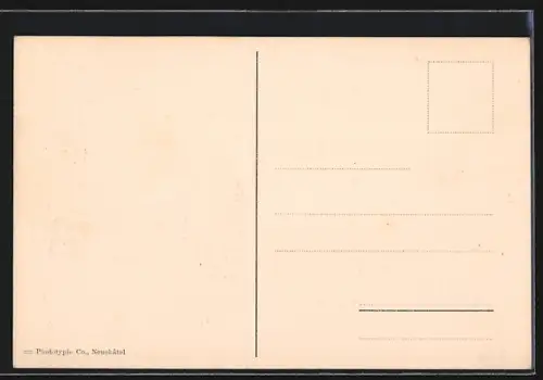 AK Neuchatel, Vue generale mit Gebirgszug