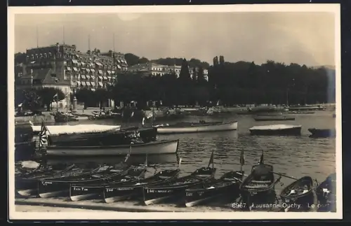AK Lausanne-Ouchy, Le port, Boote im Hafen