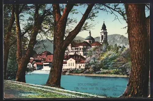 AK Solothurn, Aaare mit St. Ursuskirche