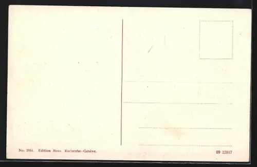 AK Genève, Quai du Mont-Blanc et Monument Brunswick