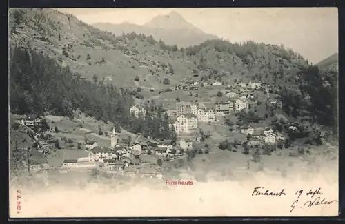 AK Finshauts, Teilansicht mit Bergen