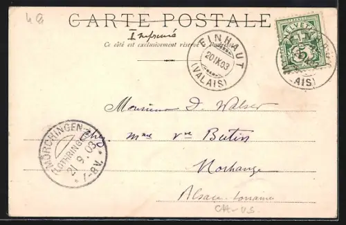 AK Finshauts, Teilansicht mit Bergen