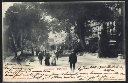 AK Interlaken, Höheweg, Strassenpartie