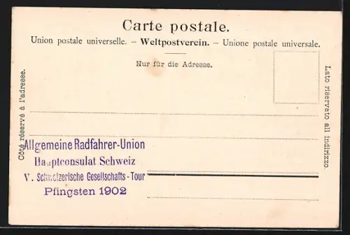 AK Weesen, Teilansicht mit Leistkamm und Churfirsten