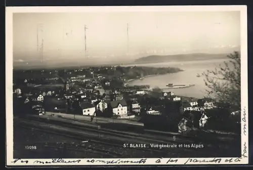 AK St. Blaise, Vue generale et les Alpes