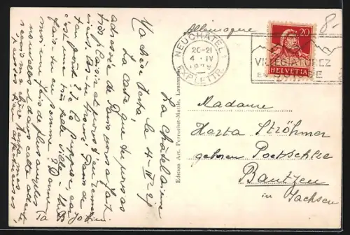 AK St. Blaise, Vue generale et les Alpes