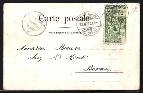 AK Saint-Aubin /NE, Vue panoramique