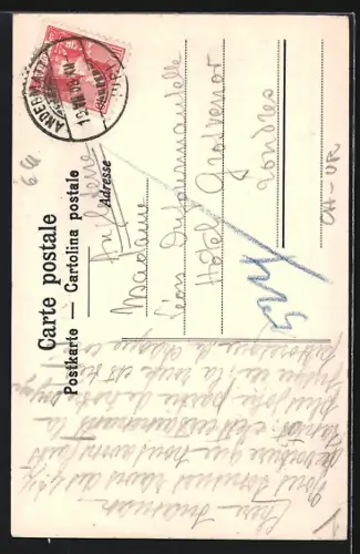 AK Göschenen, Viaduct der Gotthardbahn mit Güterzug