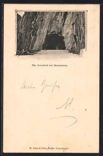 AK Goeschenen, Blick in das Urnerloch