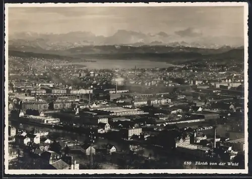 AK Zürich, Stadtansicht von der Waid