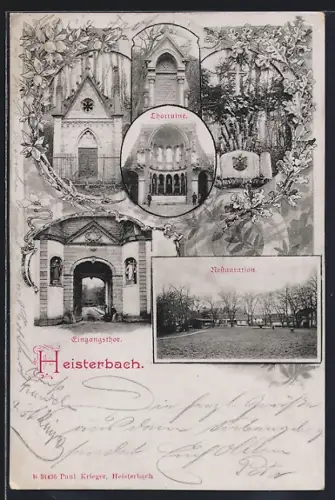 AK Heisterbach / Siebengebirge, Restaurant an der Chorruine