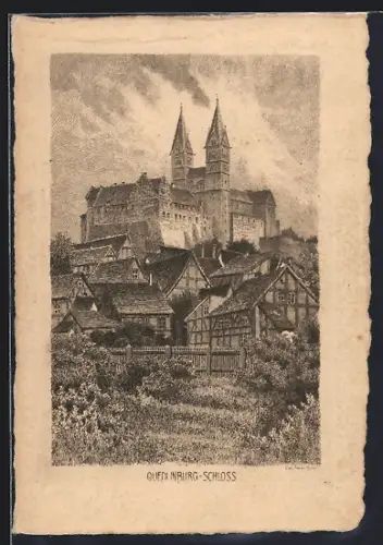 AK Quedlinburg, Blick auf das Schloss