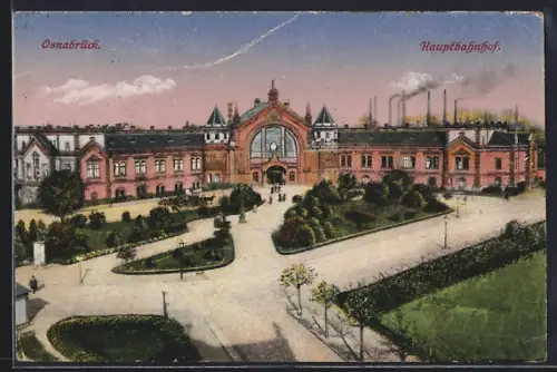 AK Osnabrück, Blick auf den Hauptbahnhof