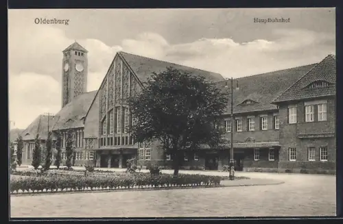 AK Oldenburg / O., Hauptbahnhof