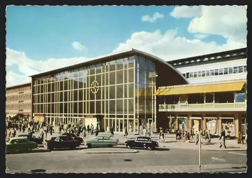 AK Köln am Rhein, Hauptbahnhof mit Vorplatz und parkenden Autos