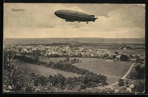 AK Baienfurt, Zeppelin über dem Ort