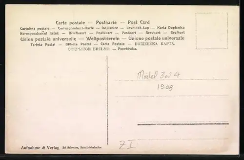 AK Zeppelin Z 1 im Flug