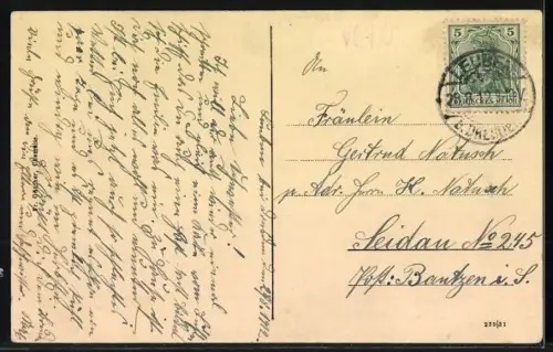 AK Zeppelin Viktoria Luise bei der Landung