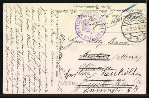 AK Kibarty, Männer vor der Entlausungsanstalt