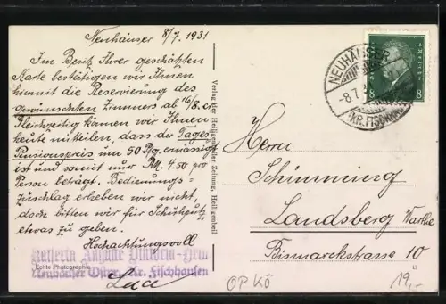 AK Neuhäuser /Ostpr., Kaiserin-Auguste-Viktoria-Heim