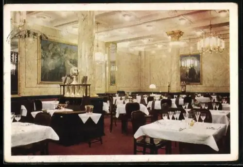 AK Königsberg /Pr., Hotel Berliner Hof am Steindamm, Marmorsaal