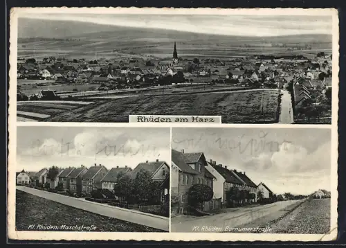 AK Rhüden am Harz, Maschstrasse und Bornumerstrasse