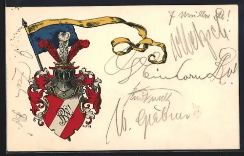 AK Chemnitz, Literarischer Verein der Realgymnasiasten, Studentenwappen und Fahne