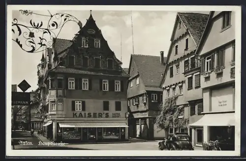 AK Aalen, Geschäft Kaiser`s in der Hauptstrasse