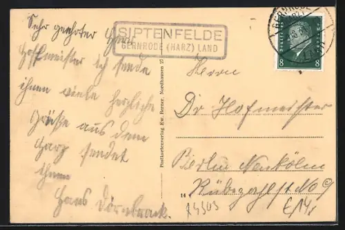AK Siptenfelde /Harz, Geschäftshaus, Inh. Herm. Zehnpfund, Rittergutsverwaltung Siptenfelde
