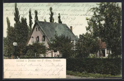 AK Ubstadt, Salzbad und Pension von F. Gloss