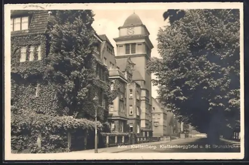 AK Köln-Klettenberg, Klettenberggürtel u. St. Brunokirche