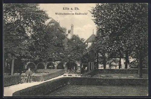 AK Köln-Lindenthal, Waldschenke im Stadtwald