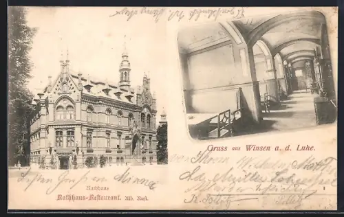 AK Winsen a. d. Luhe, Rathaus und Rathaus-Restaurant von Alb. Rust