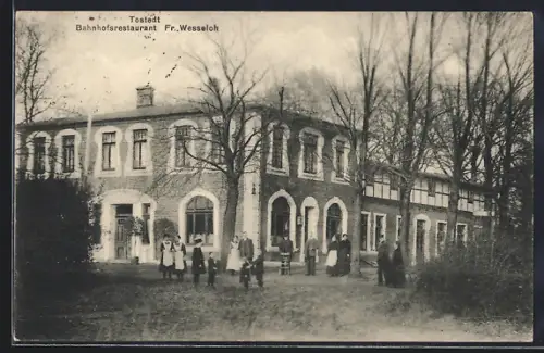 AK Tostedt, Bahnhofs-Restaurant von Fr. Wesseloh