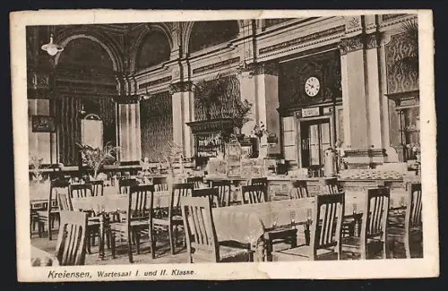 AK Kreiensen, Bahnhof, Wartesaal I. & II. Kalsse