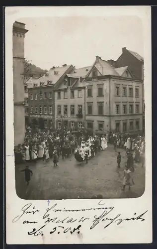 Foto-AK Traben-Trabach, Hotel Goldene Traube & Gasthaus zum Weinstock am Markt