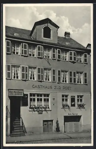 AK Zell a. d. Mosel, Gasthof zur Post, Inh. Johann Zirwes