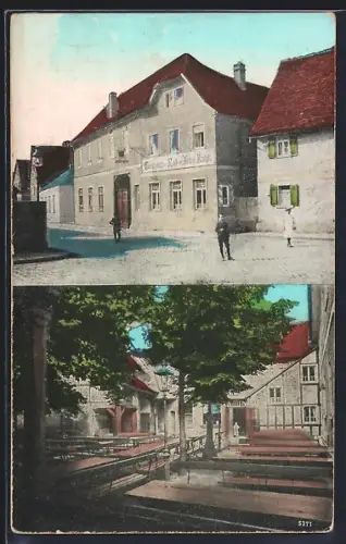 AK Frankfurt-Seckbach, Gasthaus z. Rad von Jean Kühn