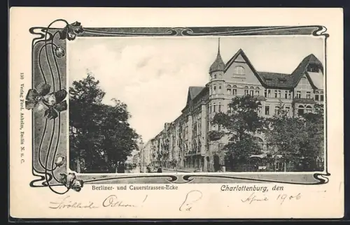AK Charlottenburg, Berliner- und Cauerstrassen-Ecke