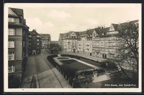AK Köln-Deutz, Häuser am Von Sandt-Platz