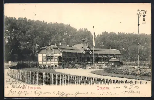 AK Dresden, Cafe Sportplatz, Lennéstrasse 12