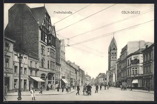 AK Köln-Deutz, Geschäfte in der Freiheitstrasse